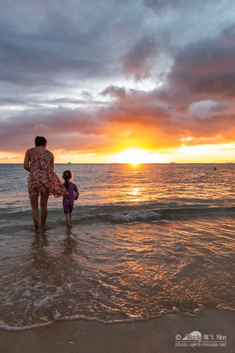 Looking into the sunset